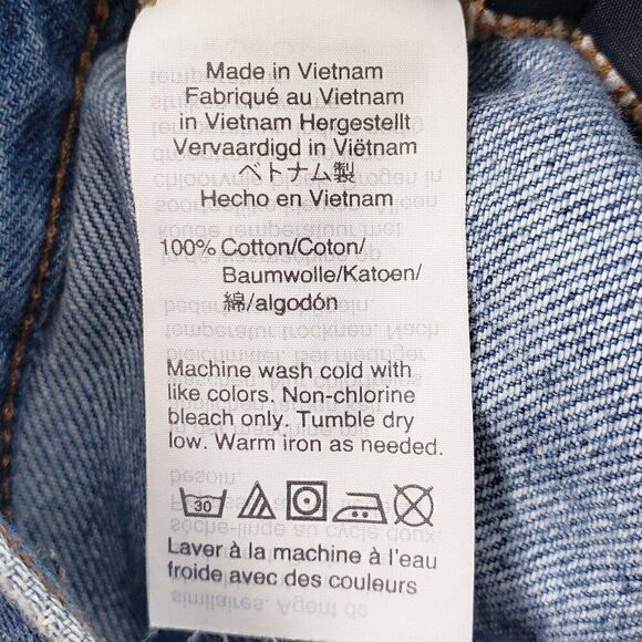 Madewell Rigid Denim A-Line Mini Skirt Size 27 Waist 100% Cotton Festival Beach - Picture 7 of 7